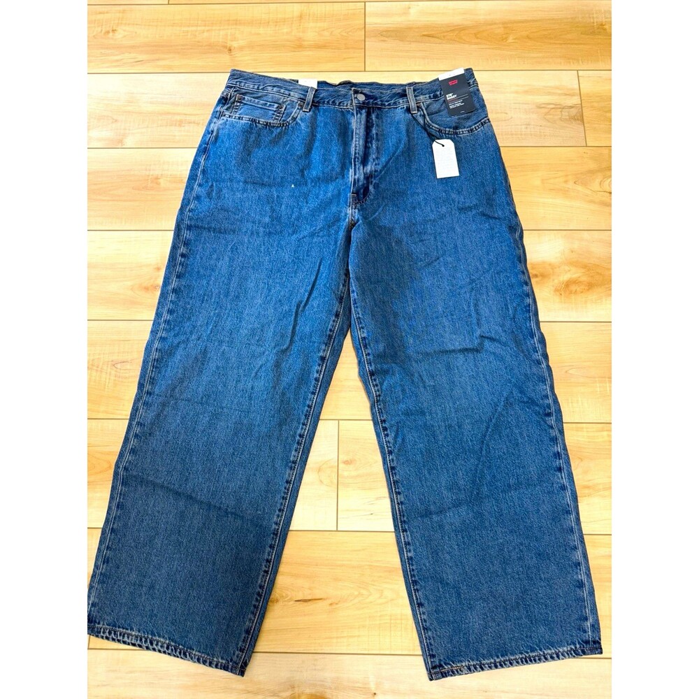 Levi's Strauss Premium Men's Blue Denim Jeans Baggy Straight Size 40x32, NEW